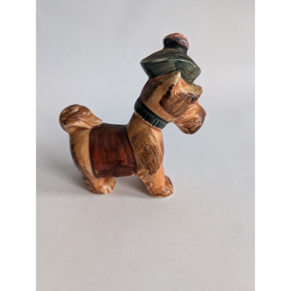 Vintage Scottie Dog Figurine Beret Brown PICO Japan Scottish Terrier - Picture 2 of 5